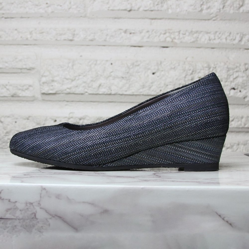 SAS, Sofia Wedge Pump, Navy, size 6